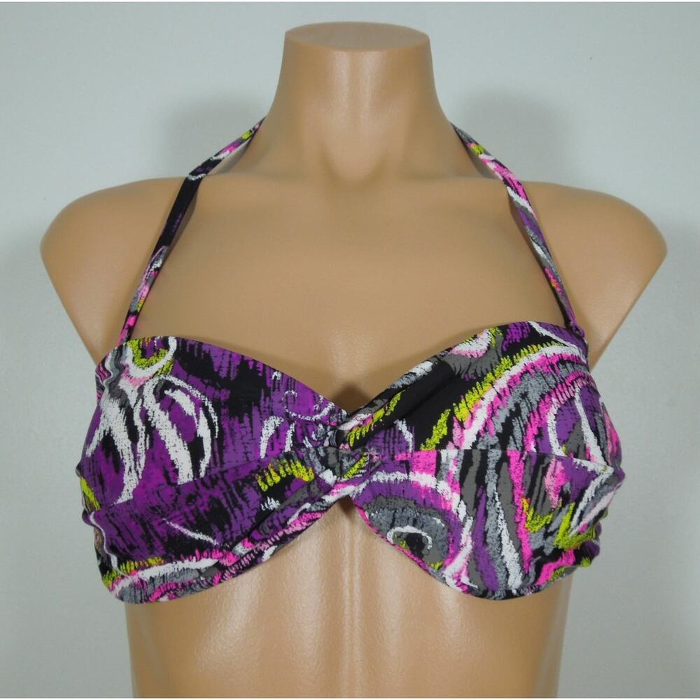 CONVERSE ONE STAR Bikini Top S SMALL Molded Twist Bondeau Style